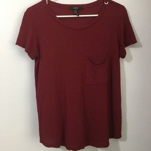 Maroon pocket tshirt
